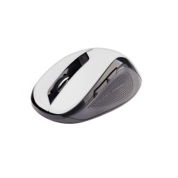 C-TECH egér WLM-02, fekete-fehér, vezeték nélküli, 1600DPI, 6 gomb, USB nano vevő