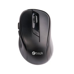 C-TECH egér WLM-02/Ergonomikus/optikai/jobbkezes/1 600 DPI/vezeték nélküli USB/fekete