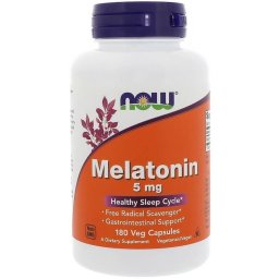 NOW Foods Melatonin, 5 mg, 180 db