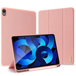 Dux Ducis Domo Apple iPad Air 11 (2025 / 2024) / Air 5 / 4 kihajtható tok pencil tartóval, rózsaszín