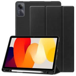 Tech-Protect Sc Pen Xiaomi Redmi Pad SE (11.0) oldalra nyíló, kitámasztható mappa tok ceruza tartóval, fekete