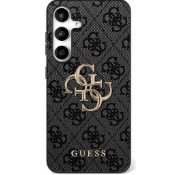 Guess 4G Big 4G Classic Logo Samsung Galaxy S25 FE hátlap tok kameravédő peremmel, fekete