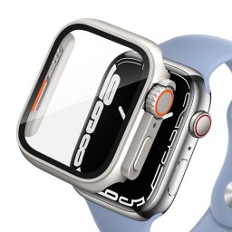 Tech-Protect Defense360 Apple Watch 4 / 5 / 6 / SE / SE2 / SE3 (44mm) ütésálló tok, kijelzővédő felülettel, titanium-narancs