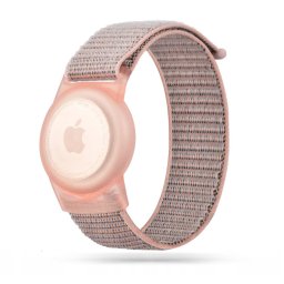 Tech-Protect Nylon Apple Airtag / Airtag 2 tok szíjjal gyerekeknek, rózsaszín