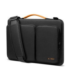 Tech-Protect Defender strapabíró laptop táska / tartó, megerősített peremmel, 13-14col, fekete-narancs