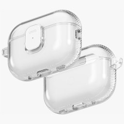 Uniq Glase Pro Apple AirPods Pro 3 tok karabinerrel, átlátszó