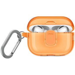 Uniq Glase Pro Apple AirPods Pro 2 tok karabinerrel, narancs