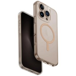 Uniq Clario Magclick Apple iPhone 16 Pro MagSafe tok, átlátszó-arany