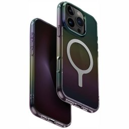 Uniq Hybrid Iridescia iPhone 16 Pro Magsafe tok, színes-sötét (holographic)
