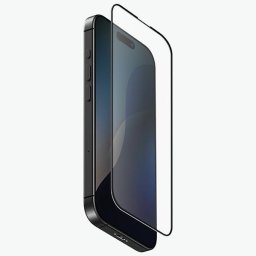 Uniq Optix Matte Apple iPhone 15 Plus tempered glass kijelzővédő üvegfólia felhelyező kerettel, fekete
