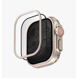 Uniq Optix Duo Pro Apple Watch Ultra 4 / 3 / 2 / 1 49mm Anti-reflecting tempered kijelzővédő fólia, ezüst