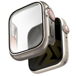 Skinarma Gado Apple Watch 11 / Watch 10 46mm tok, kijelzővédő felülettel, titanium (ezüst)