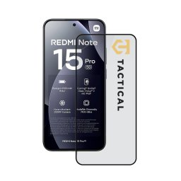 Tactical Glass Shield 5D Xiaomi Redmi Note 15 Pro Plus 5G / Poco M8 Pro kijelzővédő üvegfólia, fekete