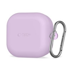Tech-Protect Silicone Hook Samsung Galaxy Buds 4 / Buds 4 Pro szilikon tok, karabinerrel, lila
