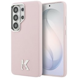 Karl Lagerfeld K Metal Logo Samsung Galaxy S26 Ultra mágneses tok, MagSafe, rózsaszín