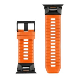 Tactical Tough Band Apple Watch Ultra mágneses szilikon szíj, narancs-fekete