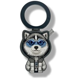 Nimmy Cool & Cute 2.0 Wolf mágneses telefon medál, MagSafe, farkas minta, fekete