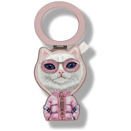Nimmy Cool & Cute 2.0 macska mágneses telefon medál, MagSafe, macska minta, rózsaszín