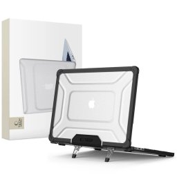 Tech-Protect Smartshell Pro Apple Macbook Air 13 M2-M5 2023-2026 tok megerősített sarokkal, fekete-átlátszó