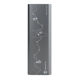 Tactical Squad Battalion USB-C-USB-A Power bank / külső akkumulátor kijelzővel, 27000mAh, 65W, térkép minta, ezüst