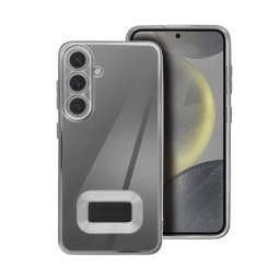 Glam Xiaomi Redmi A3 4G hátlap tok kameravédő peremmel, ezüst