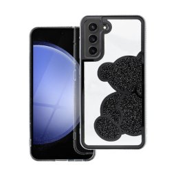 Teddy Bear Samsung Galaxy A52 5G / A52 LTE ( 4G ) / A52s 5G csillogó köves tok, fekete