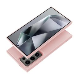 Frame Samsung Galaxy S24 FE közepesen ütésálló tok kameravédő kerettel, világos rózsaszín