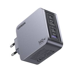 Ugreen Nexode Pro USB-A + 3x USB-C hálózati töltő adapter, GaN, 160W, szürke