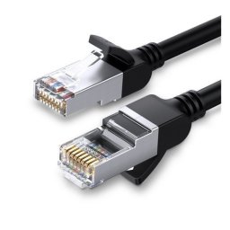 Ugreen Ethernet RJ45 hálózati kábel, fém csatlakozókkal, Cat.6, UTP, 0.5m, fekete