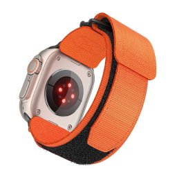 Forcell F-Design FA05 Apple Watch 42/44/45/49mm nylon szíj, narancssárga