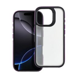 Neo iPhone 15 Pro Max kemény hátlap tok, átlátszó/lila