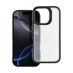 Neo iPhone 12 / 12 Pro kemény hátlap tok, átlátszó/sárga