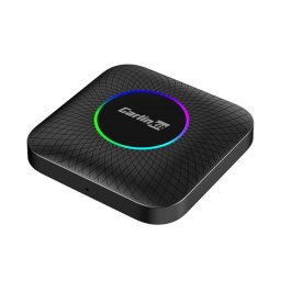 Carlinkit TBOX PLUS LED vezeték nélküli adapter, 4G/64G, Apple Carplay/Android Auto, fekete