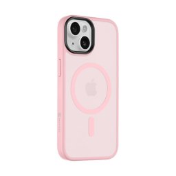 Tactical MagForce Hyperstealth iPhone 15 hátlap tok, áttetsző/rózsaszín
