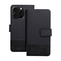 Gomma Xiaomi Redmi 14C flip/oldalra nyíló tok kártyatartó résszel, fekete