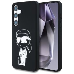 Karl Lagerfeld Silicone Graffiti Ikonik Printed Logo Samsung Galaxy S25 MagSafe tok, fekete