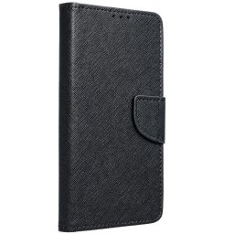Fancy Motorola G55 5G mágneses flip tok, fekete