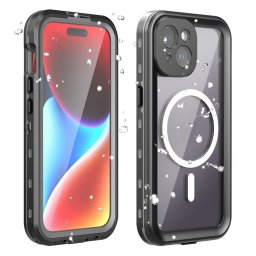 Shellbox Apple iPhone 15 Plus MagSafe vízálló tok, fekete