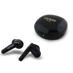 Guess Glossy Classic Logo vezeték nélküli TWS fülhallgató, fekete