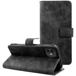 Tender Book Xiaomi Redmi Note 14 Pro 4G flip/oldalra nyíló műbőr tok kártyatartó résszel, fekete