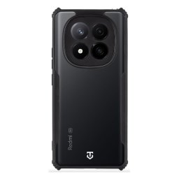 Tactical Quantum Stealth Xiaomi Redmi Note 14 Pro+ hátlap tok, átlátszó/fekete