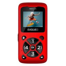 Evolveo EasyPhone (EP400) nyomógombos mobiltelefon, piros