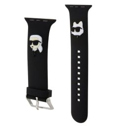 Karl Lagerfeld Karl and Choupette Head NFT Apple Watch 42/44/45/46/49 szíj, fekete