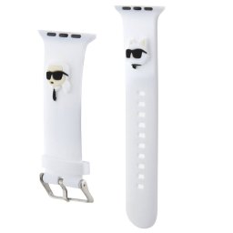 Karl Lagerfeld Karl and Choupette Head NFT Apple Watch 42/44/45/46/49 szíj, fehér
