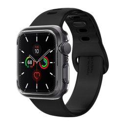 Spigen Ultra Hybrid Apple Watch S4 / S5 / S6 / SE 44mm tok, kijelzővédő felülettel, Crystal Clear, átlátszó