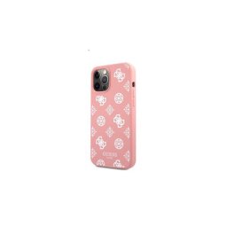 Guess Liquid Silicone White Peony Apple iPhone 12 Pro Max hátlap tok, rózsaszín