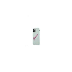 Guess Silicone Vintage Fuschia Script Apple iPhone 12 Pro Max hátlap tok, kék
