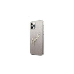 Guess PC/TPU Vintage Apple iPhone 12 Pro Max hátlap tok, átmenetes arany