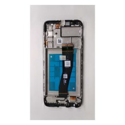 Samsung Galaxy A02s (EU) kompatibilis LCD modul kerettel, OEM jellegű, fekete