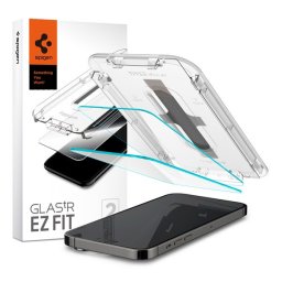 Spigen Glas.tR SLIM EZ Fit Apple iPhone 14 Pro tempered kijelzővédő fólia felhelyező kerettel (2db)